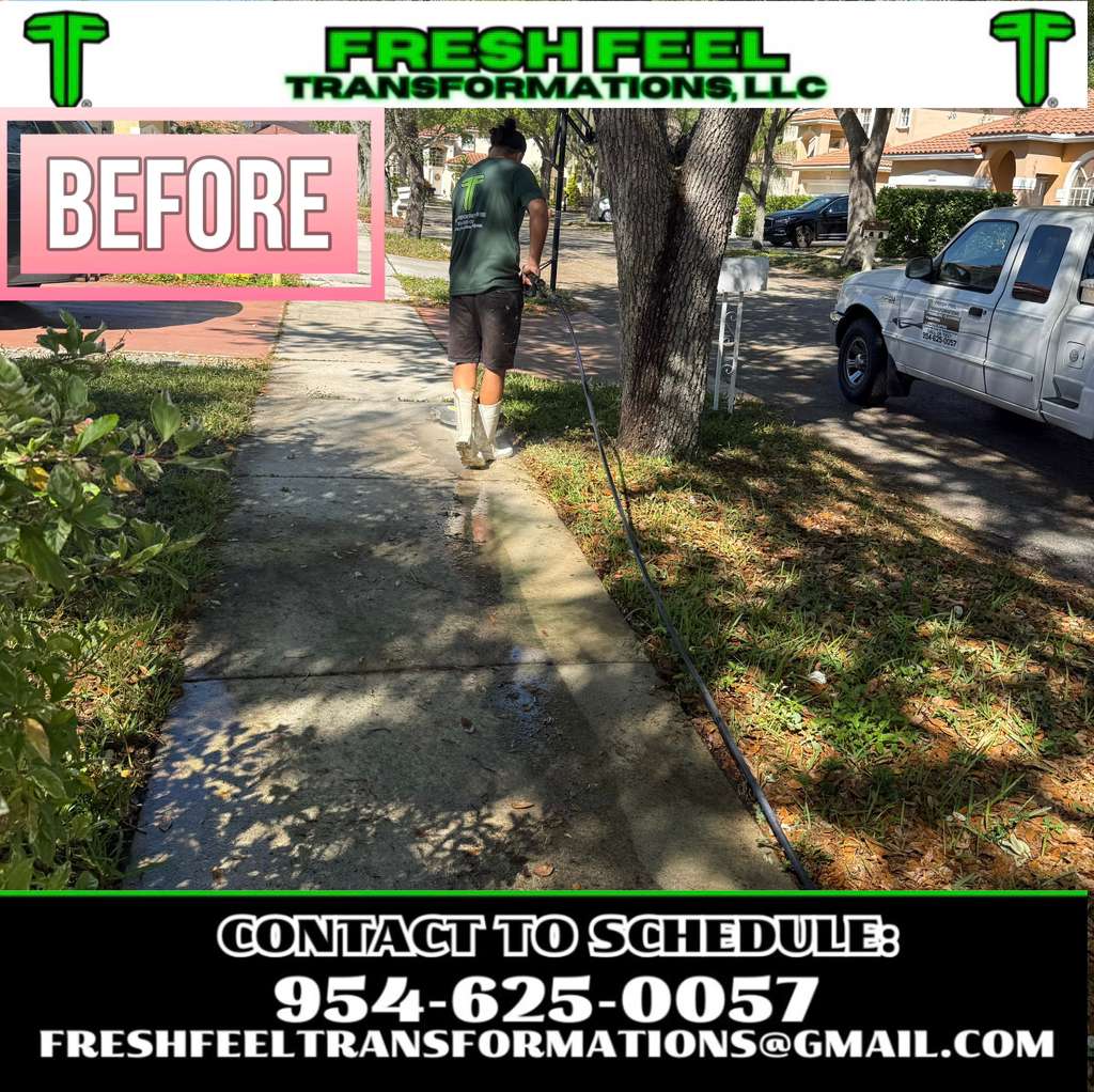 Lawn Care - Sunrise - Before professional lawn care and landscaping service by The Fresh Feel in South Florida